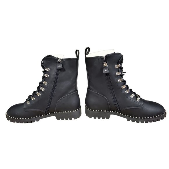 Seven Dials Santino Combat Boot Vegan Leather Woman's size 9.5 New NO TOP EYELET - Picture 6 of 9